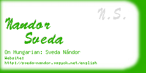 nandor sveda business card